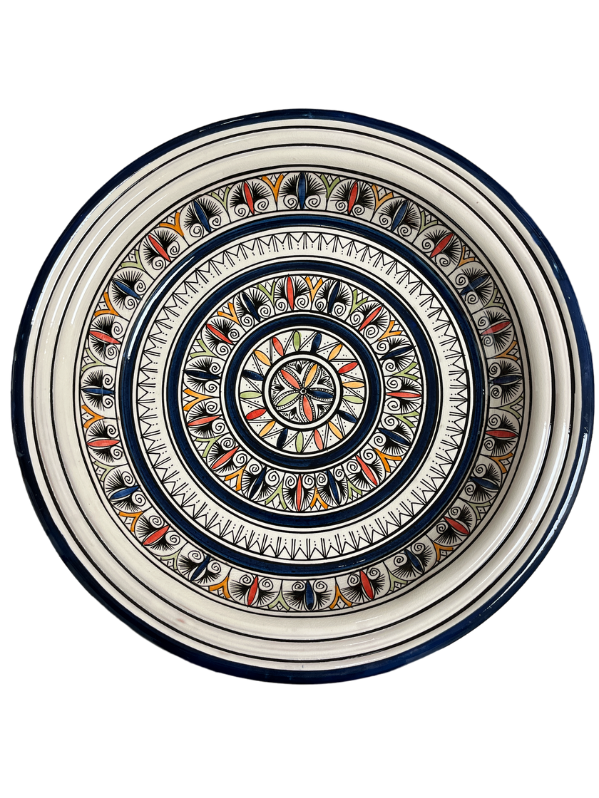 Safi Kasriya Clay Plate Guessaa  Decorated 40 cm