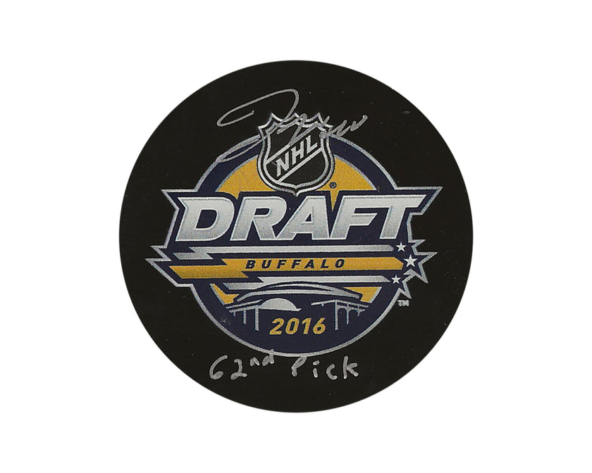 Joseph Woll Autographed 2016 NHL Draft Puck Inscribed 