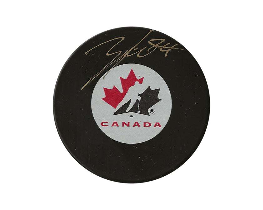 Zayde Wisdom Autographed Team Canada Autograph Model Puck