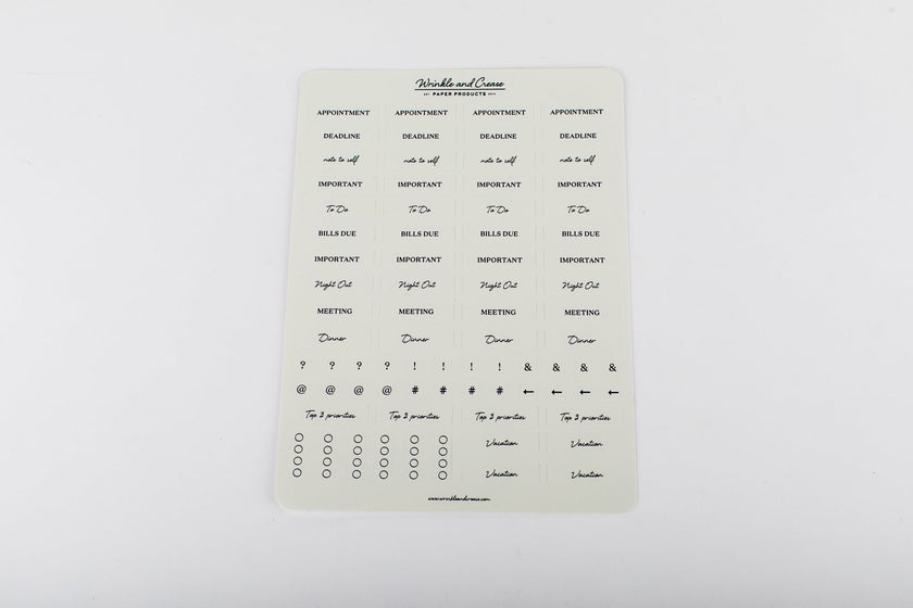 Planning Sticker Sheet