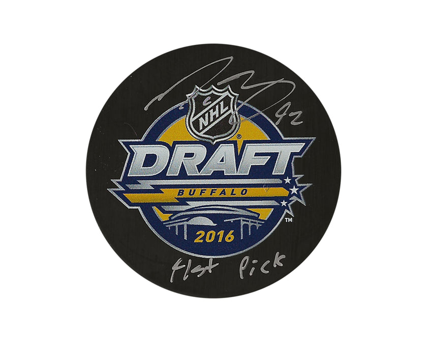 Nathan Bastian Autographed 2016 NHL Draft Puck Inscribed 