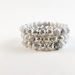 Silver Lava and White Howlite Bracelet