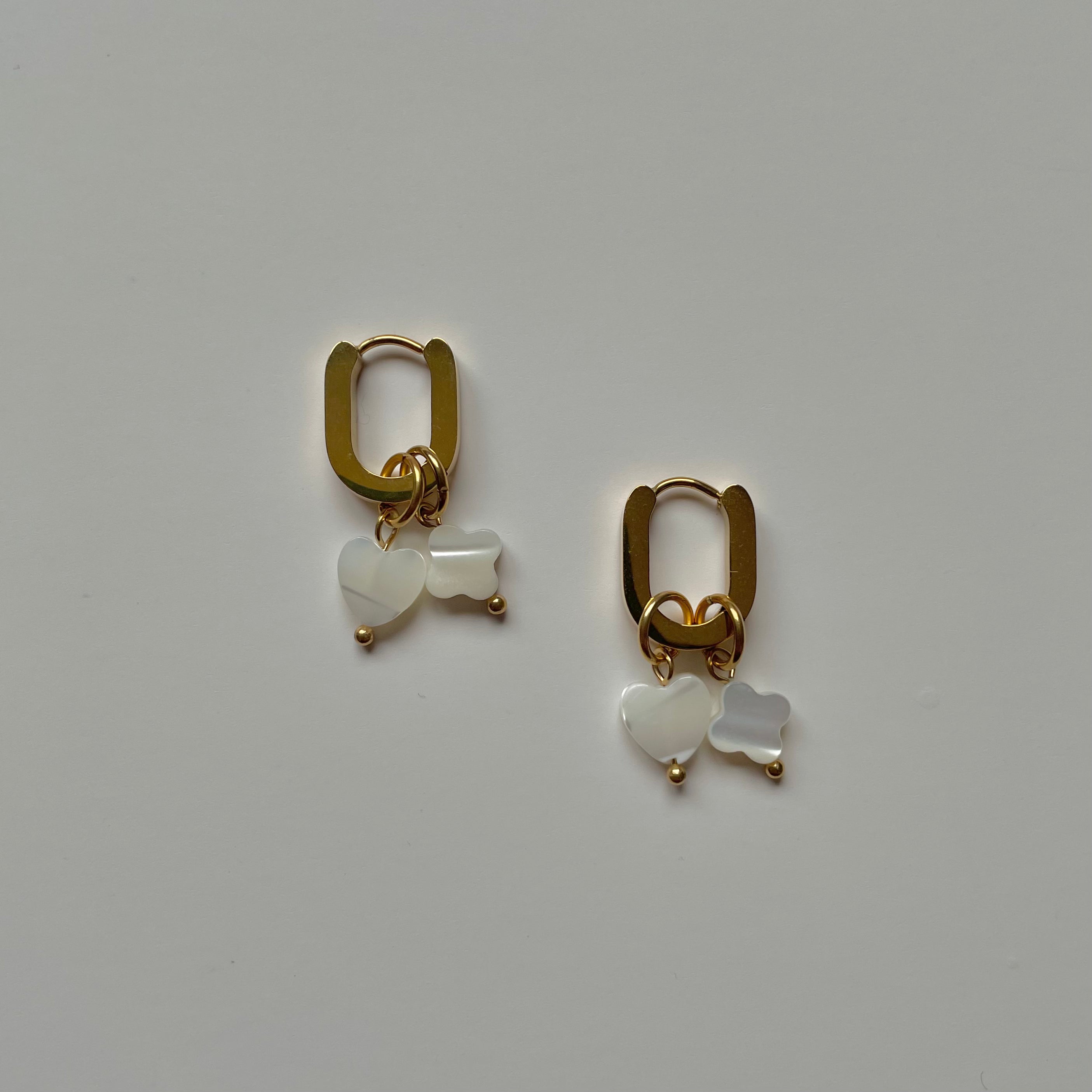 Heart and Star Hoops- Gold