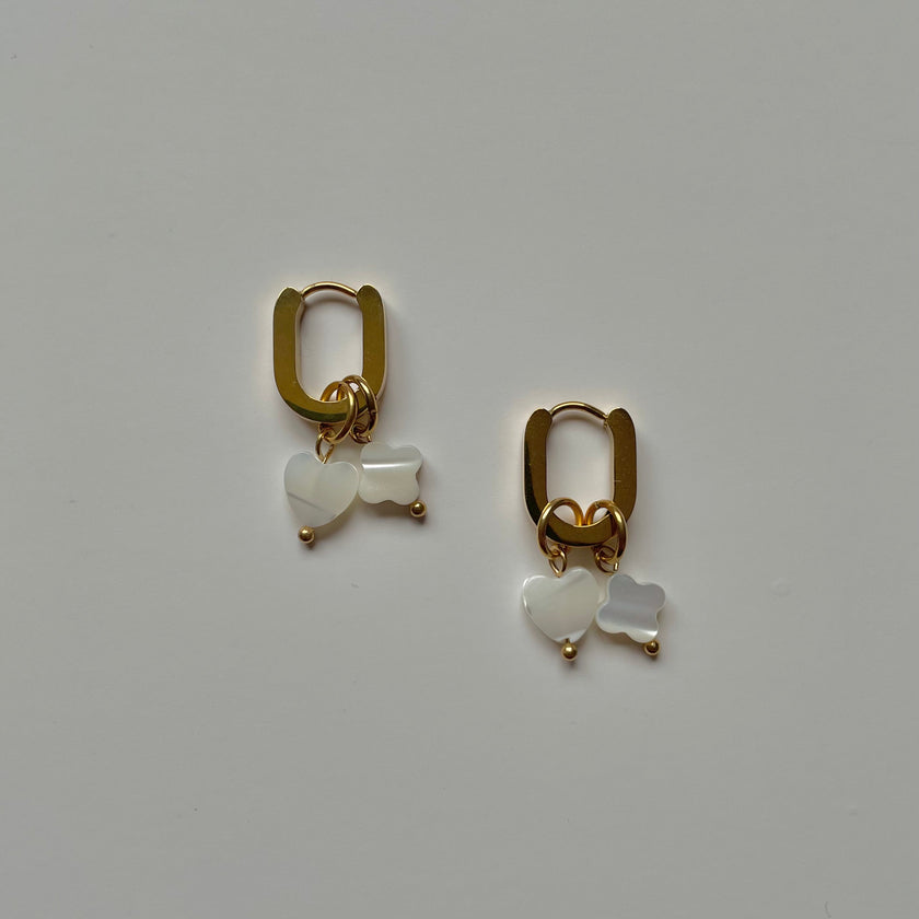Heart and Star Hoops- Gold
