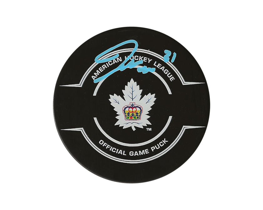 Joseph Woll Autographed Toronto Marlies Official Game Puck