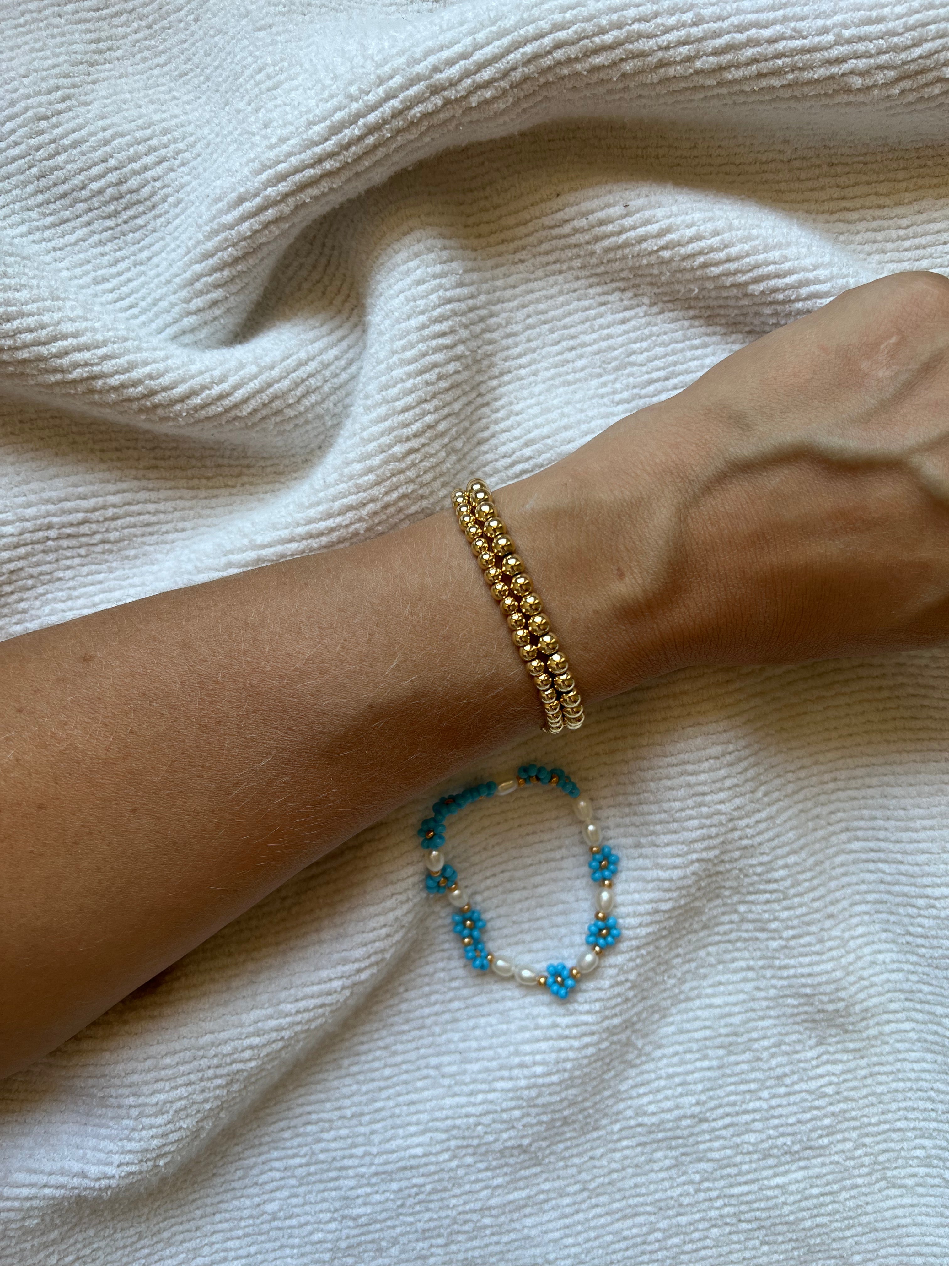4MM 14K Yellow Gold Filled Layering Bracelet