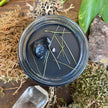 Crystal Magic Snowflake Obsidian Candle