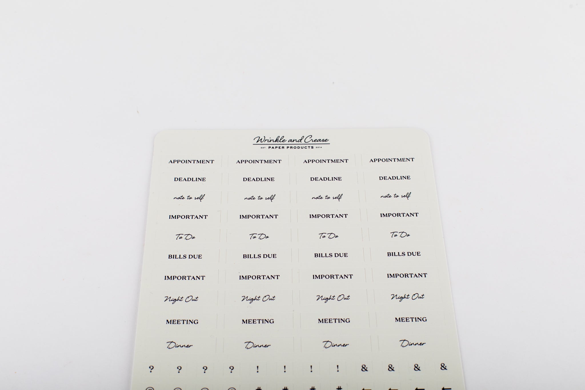 Planning Sticker Sheet