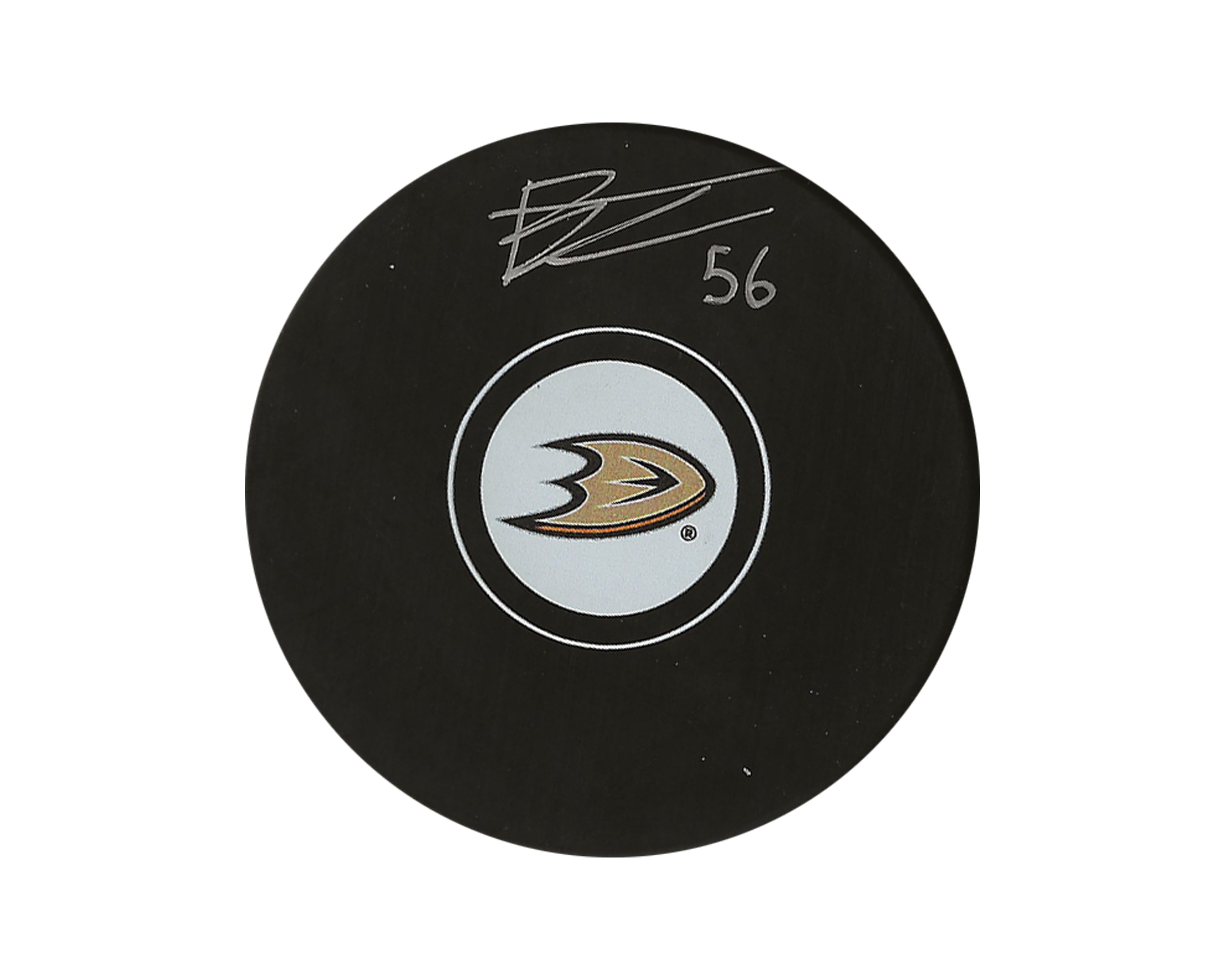 Brayden Tracey Autographed Anaheim Ducks Autograph Model Puck
