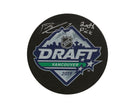 Brayden Tracey Autographed 2019 NHL Draft Puck Inscribed 