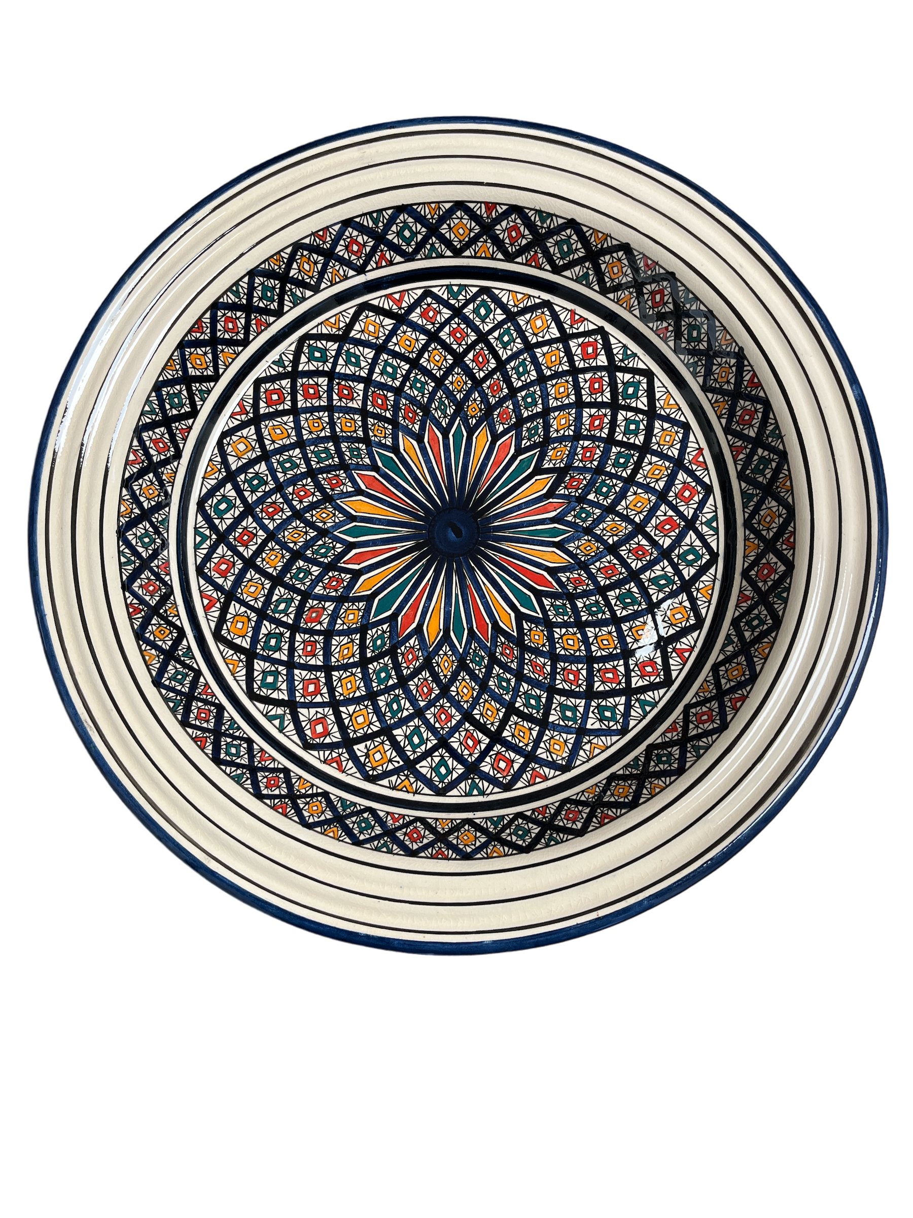 Safi Kasriya Clay Plate Guessaa  Decorated 40 cm