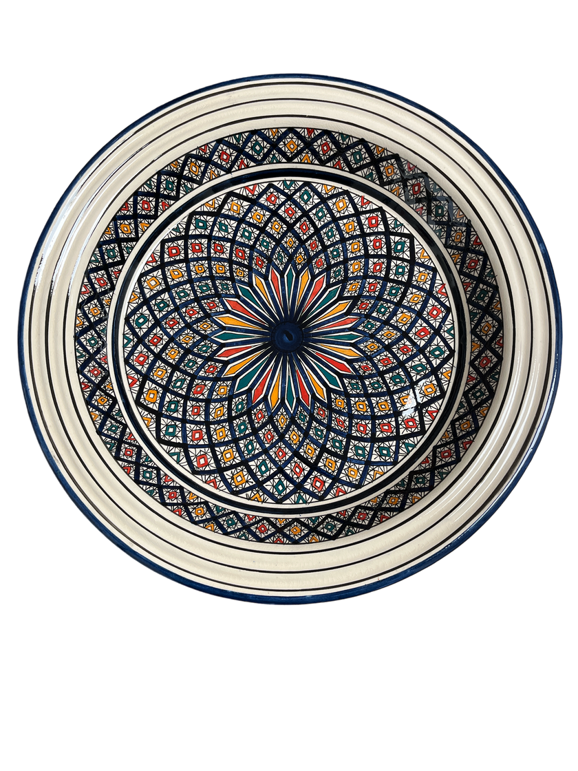 Safi Kasriya Clay Plate Guessaa  Decorated 40 cm