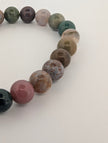 Indian Agate Bracelet — Chip & 8mm Round Beads