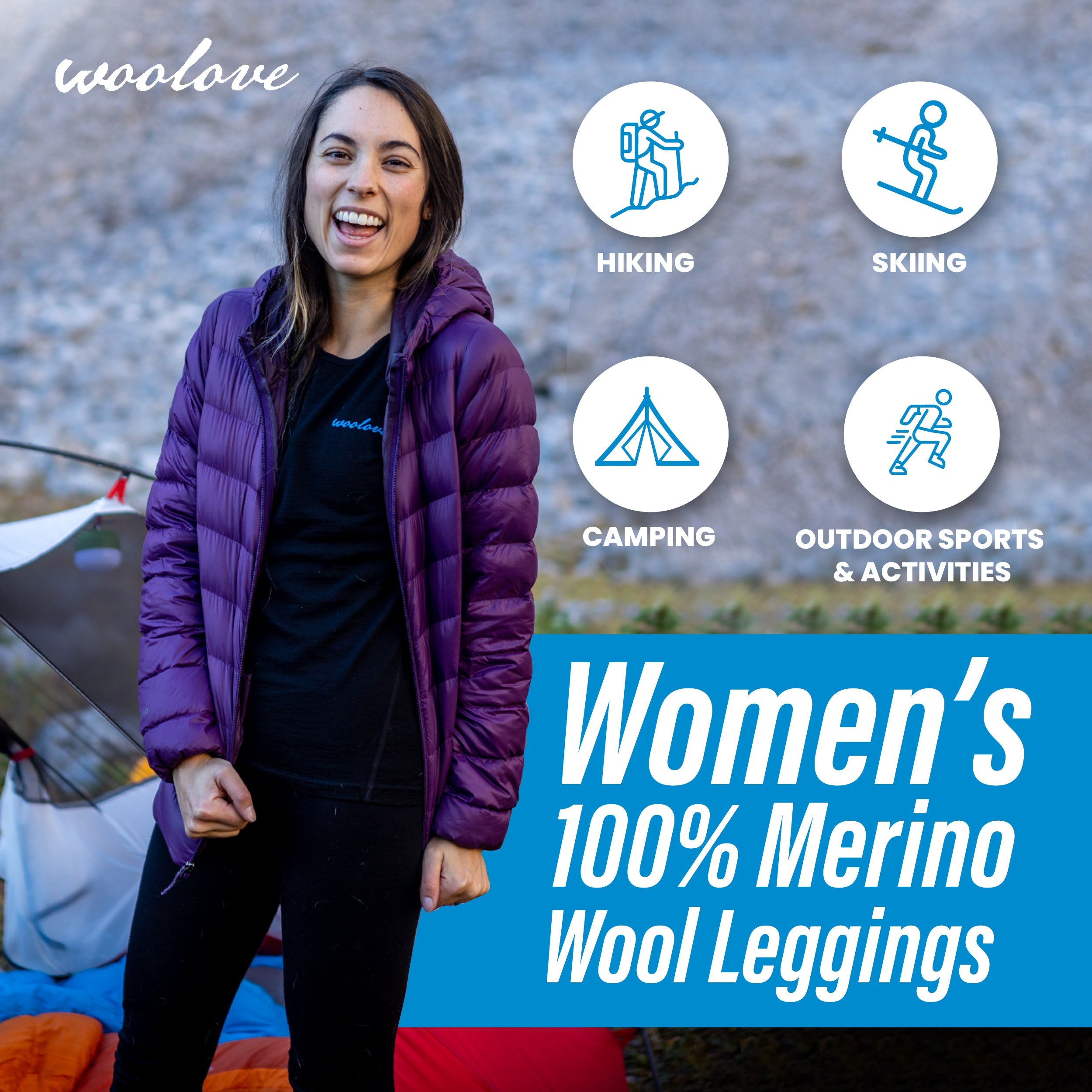 Women's Merino Wool Leggings — Midweight