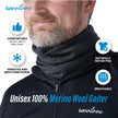 Merino Wool Neck Gaiter — Reversible, Unisex