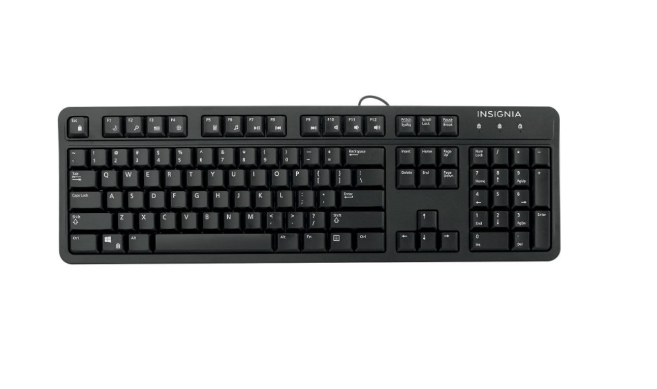Clavier filaire Insignia pour ordinateur, connexion USB (NS-PNK8001-C)