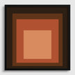 Inspired by Josef Albers Oxblood Art Print: 'Homage to the Square' Mid-Century Modern Giclee Print
