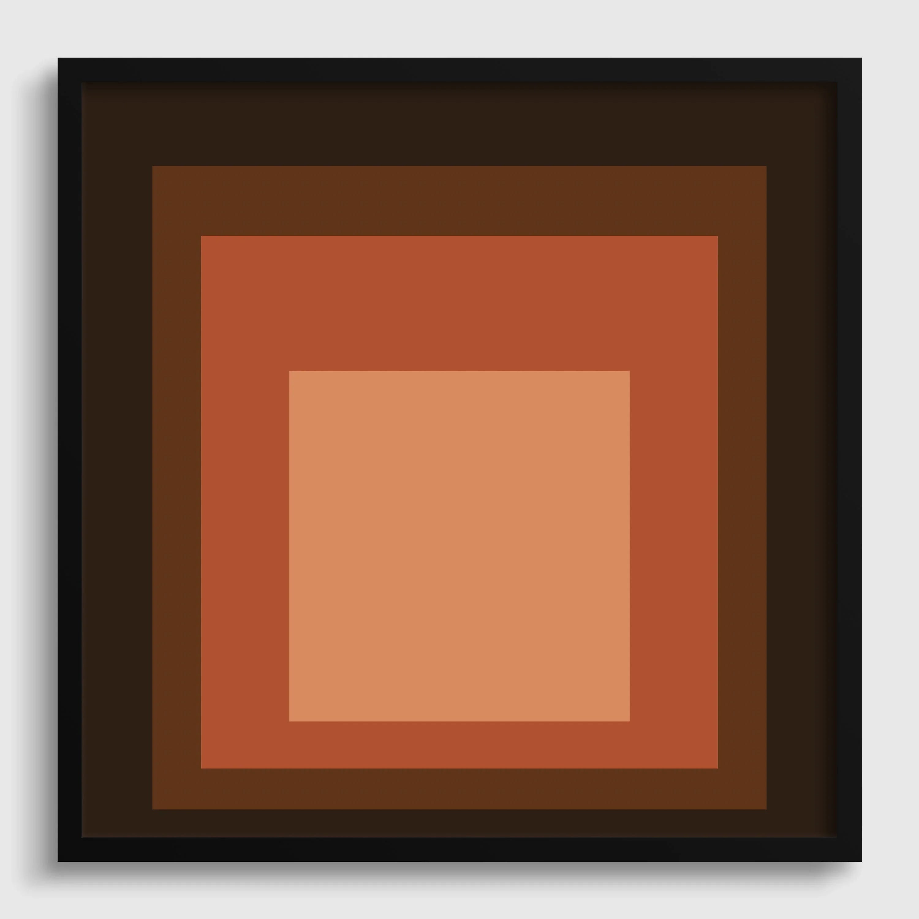 Inspired by Josef Albers Oxblood Art Print: 'Homage to the Square' Mid-Century Modern Giclee Print