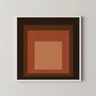Inspired by Josef Albers Oxblood Art Print: 'Homage to the Square' Mid-Century Modern Giclee Print