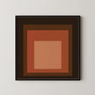 Inspired by Josef Albers Oxblood Art Print: 'Homage to the Square' Mid-Century Modern Giclee Print
