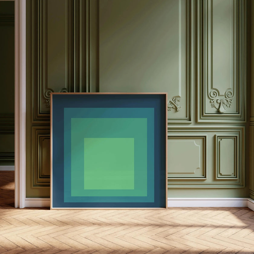 Inspired by Josef Albers - Sarah - Homage to the Square Giclee Print: Mid-Century Modern Art