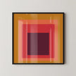 Inspired by Josef Albers 'Split Peach' Giclee Print: Mid-Century Modern Art 'Homage to the Square'