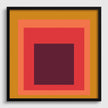 Inspired by Josef Albers 'Split Peach' Giclee Print: Mid-Century Modern Art 'Homage to the Square'