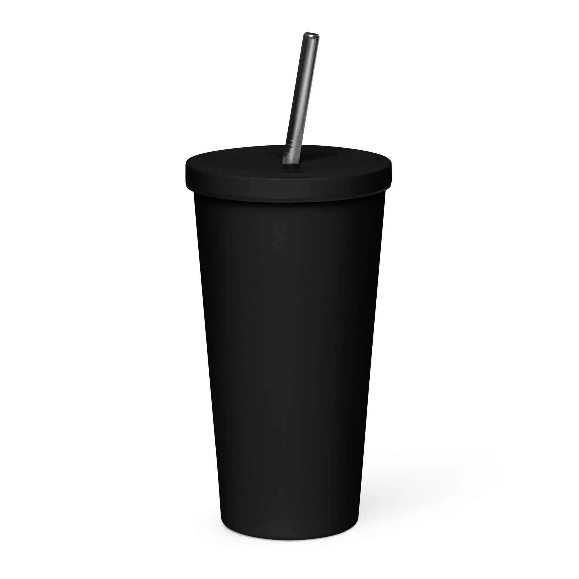 Insulated tumbler with a straw - Tree Of Life
