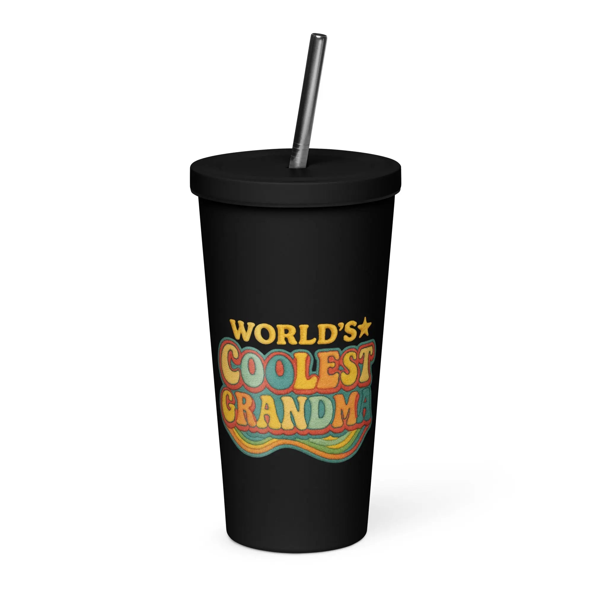 Insulated Tumbler with a Straw - World’s Coolest Grandma