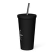 Insulated tumbler with a straw - Star Mandela