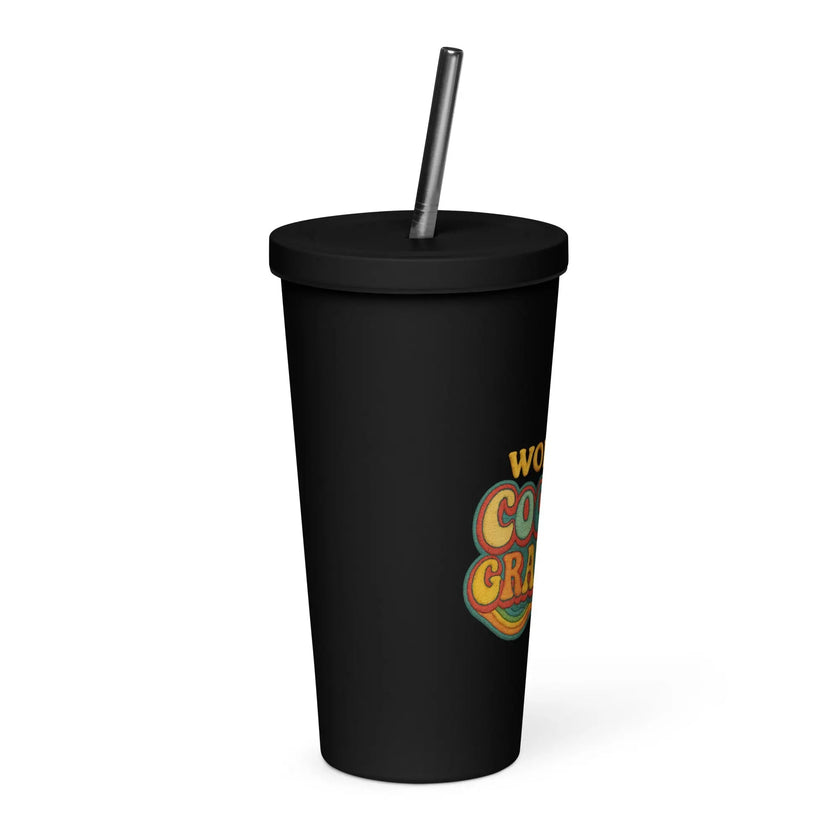 Insulated Tumbler with a Straw - World’s Coolest Grandma