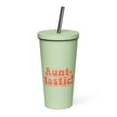 Insulated Tumbler with a Straw - Aunt-tastic