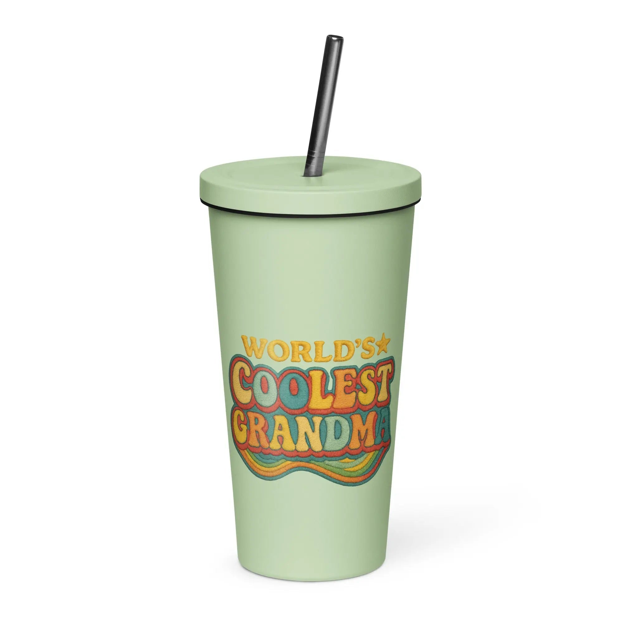 Insulated Tumbler with a Straw - World’s Coolest Grandma