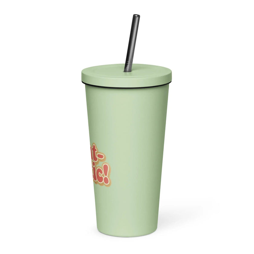 Insulated Tumbler with a Straw - Aunt-tastic
