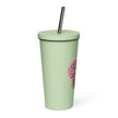 Insulated tumbler with a straw - Forever loved, Forever nana