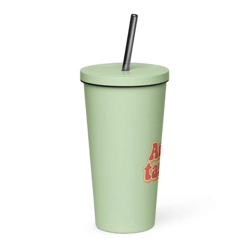Insulated Tumbler with a Straw - Aunt-tastic