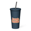 Insulated Tumbler with a Straw - Aunt-tastic