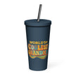 Insulated Tumbler with a Straw - World’s Coolest Grandma