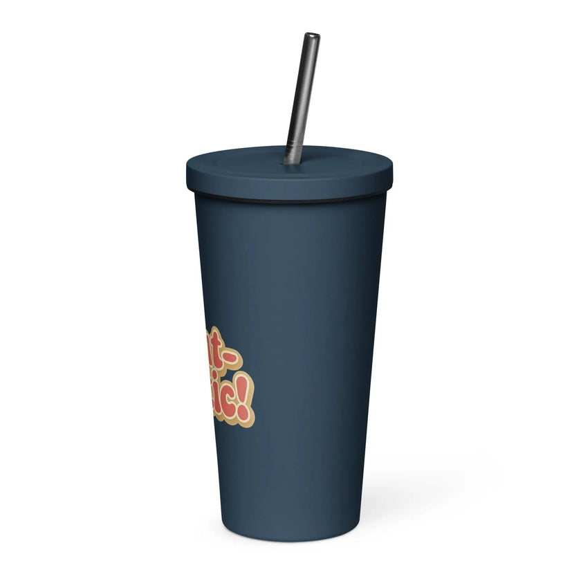 Insulated Tumbler with a Straw - Aunt-tastic