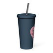 Insulated tumbler with a straw - Forever loved, Forever nana
