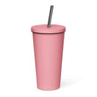 Insulated tumbler with a straw - Best Mom Ever