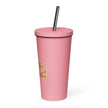 Insulated Tumbler with a Straw - Aunt-tastic