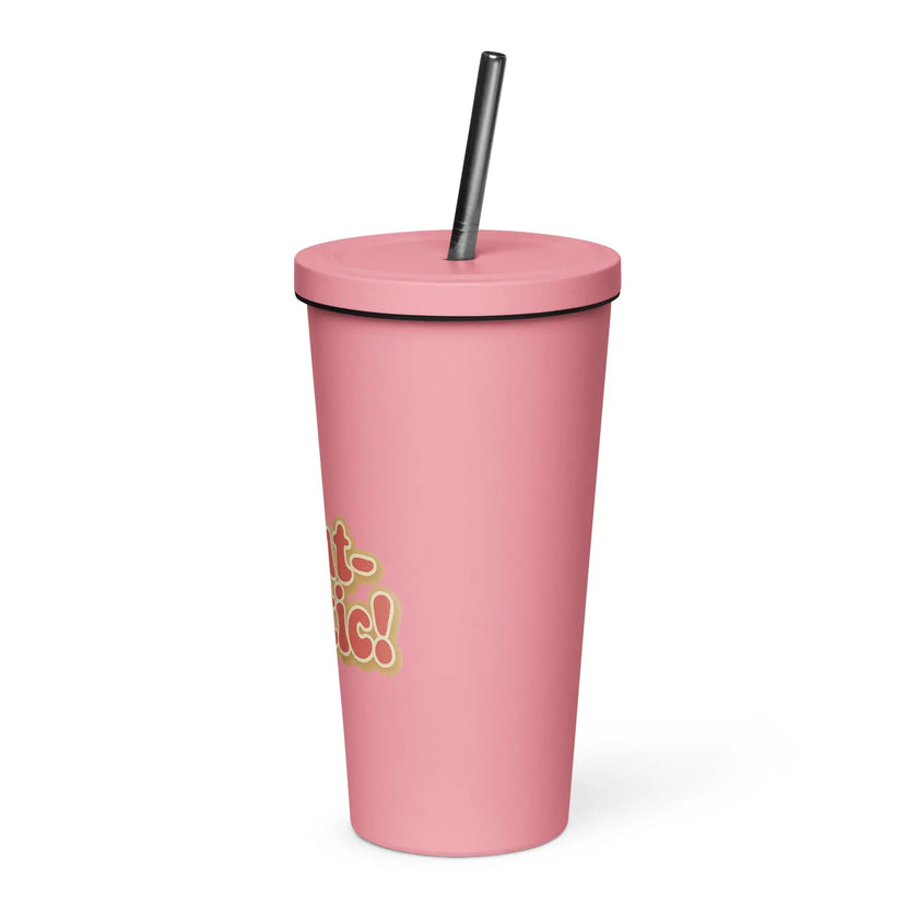 Insulated Tumbler with a Straw - Aunt-tastic