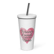 Insulated tumbler with a straw - Forever loved, Forever nana