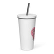 Insulated tumbler with a straw - Forever loved, Forever nana