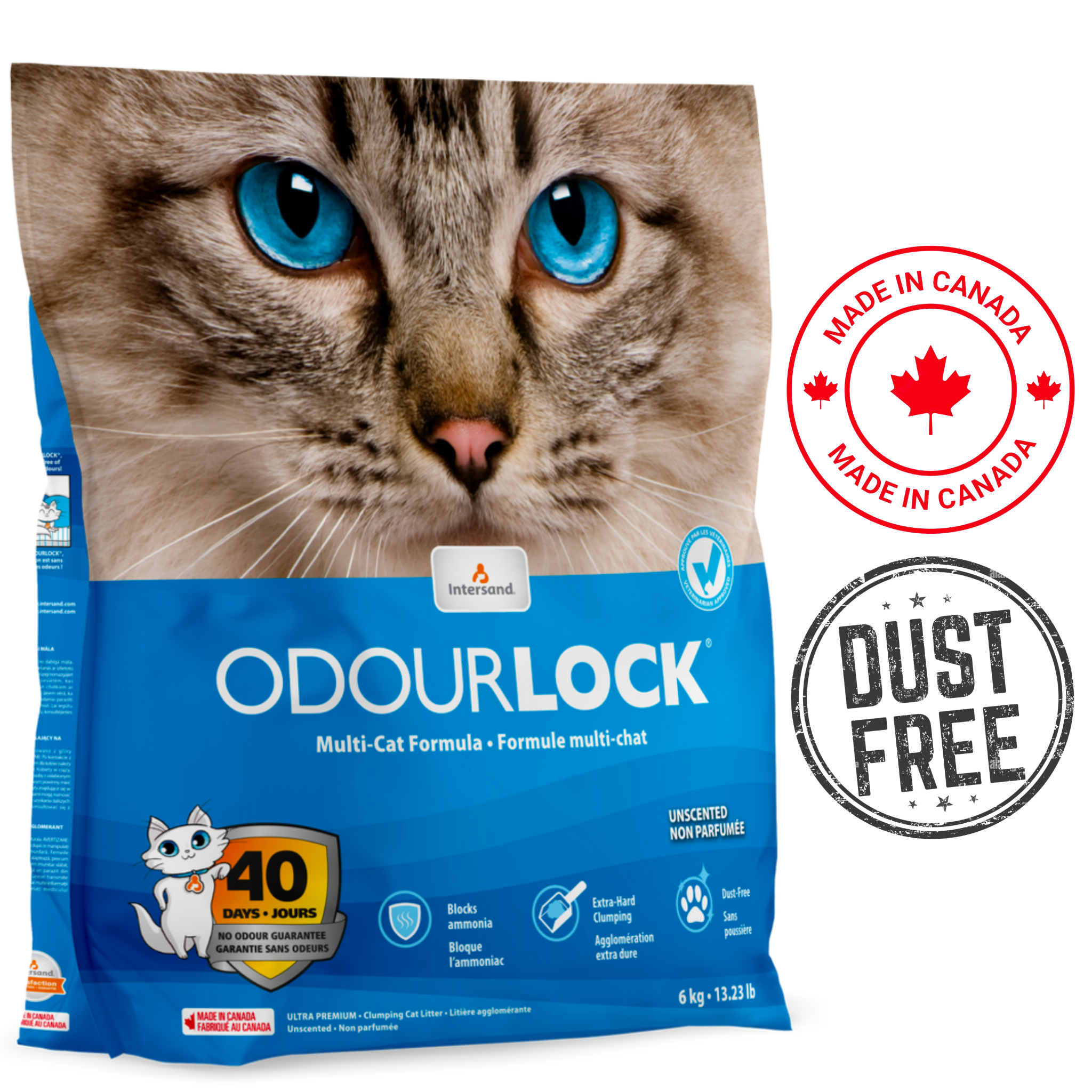 OdourLock - Ultra Premium Unscented Clumping Cat Litter