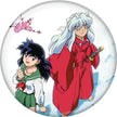Inuyasha and Kagome on White Button