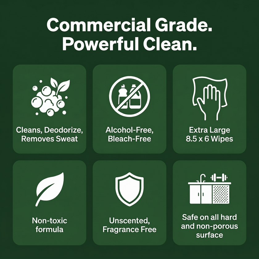Gym Wipes – Surface & Equipment Cleaning Wipes 3200ct (4 Rolls/Case)