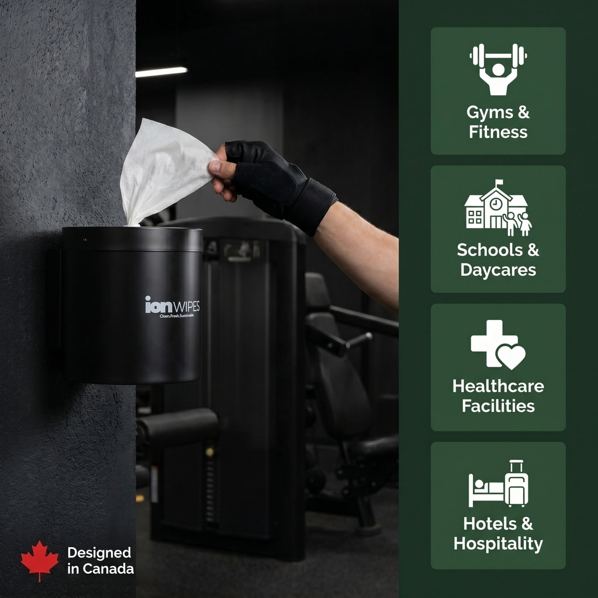 Gym Wipes – Surface & Equipment Cleaning Wipes 3200ct (4 Rolls/Case)