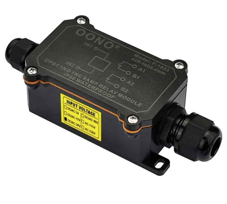 IP68 Waterproof DPST 1NO 1NC 8Amp Power Relay Module (AC/DC 24V)
